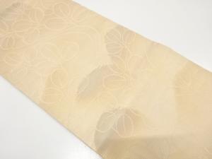 紗　流水に萩模様織り出し　名古屋帯